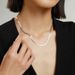 Sterling silver necklace flat snake bone chain high sense round necklace women fashion ins style jewelry niche design_ipsvogv.com