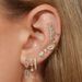 Unisex full diamond ear bone studs female screw twist ball zircon lip print love piercing ear studs cross border fashion earrings_ipsvogv.com