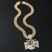 Hip hop alloy full diamond letter splicing pendant, Cuban chain necklace, nightclub bouncing accessories, men's jewelry_ipsvogv.com