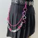 Trendy Girl JK Color Peach Heart Street Shot Plastic Chain Trouser Chain Women_ipsvogv.com