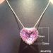Cao Shi's New Decoration Pink Diamond Zircon Women's Pendant Necklace Romantic Valentine's Day Gift_ipsvogv.com