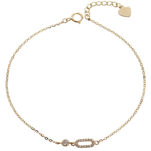 Women's Jewelry S925 Sterling Silver Plated 14K Diamond Bracelet Geometric Long Light Luxury High End Ins Style Hand Jewelry Versatile_ipsvogv.com