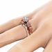 Sanjie Jewelry Pink Peach Heart Claw Set With Zircon Stone Novel Water Drop Diamond Women's Ring_ipsvogv.com