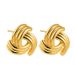 Women’s Jewelry Set Fashion Gold Plated Geometric Twisted Temperament Earrings Multi Layer Earrings Niche Design Earrings_ipsvogv.com