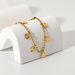 Women's Jewelry K Gold Plated 316L Stainless Steel Anklet Beaded Petal Disc Pendant Anklet Foot Ornaments_ipsvogv.com