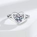 Korean Version Of Fashion Hot Selling One Carat Four Claw Women's Ring, Live Mouth Mosang Stone Ring_ipsvogv.com