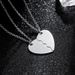 hot selling stainless steel couple heart shaped love necklace jewelry a pair of ins style DIY engraved pendant_ipsvogv.com