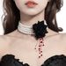 Rose Multi-layer Pearl Necklace Women Europe And The United States 2025 Spring And Summer Trendy Sweet And Cool Internet Celebrities Photo Accessories_ipsvogv.com