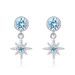 Polaris earrings sterling silver earrings for women eight pointed star sea blue zircon earrings_ipsvogv.com