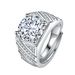 Kwai 5-Carat Full Aggressive Men's Twill Moissane Diamond Heart Eight Arrow Ring_ipsvogv.com