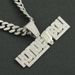 Personalized full diamond letter microphone splicing pendant necklace for trendy men's hip-hop cool karaoke rap dressing_ipsvogv.com