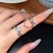 Butterfly Chain Zircon Double Layered Female Ins Cold Wind Personalized Hip Hop Finger Ring With A Niche Design_ipsvogv.com
