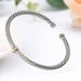 Stainless Steel Bracelet Titanium Steel Wire Rope Two Color Open Bracelet_ipsvogv.com