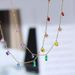 Korean Version Of Girls' Summer Rainbow Colored Diamond Necklace Versatile Handmade Titanium Steel Gold Pendant_ipsvogv.com