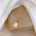 Body 【 Full Titanium Steel 】 Bead Block Shell Personality Extremely Simple Wind Furnace Real Gold Necklace Female 【 】_ipsvogv.com