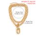 2-piece Cross Aluminum Chain Necklace Set, European And American Hip-hop Sweet And Cool Girl Banquet Bar Nightclub Accessories_ipsvogv.com