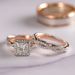 Cao Shi's hot selling three piece ring set Rose gold color separated shining zircon ring women's luxury engagement ring_ipsvogv.com