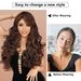 European And American Wig Female Long Hair Wavy Red Brown Highlights Gold Oblique Bangs Curly Hair Daily Wig Fluffy Full Head Cover_ipsvogv.com