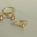 INS Plated V Simple Zircon Matching Design Ring_ipsvogv.com