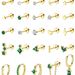 Women’s Jewelry Set Fashion Real Gold Brass Electroplating Fashionable Temperament Green Zircon Earrings Tassel Earrings Set_ipsvogv.com
