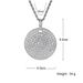 Unisex Round Brand Shiny Zircon Pendant Round Full Diamond Military Brand Pendant Micro Inlaid Men's Real Gold Hip Hop Jewelry_ipsvogv.com