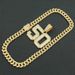 Hip hop domineering full diamond number 50 necklace for men's trendy street dance cool Cuban neck chain pendant_ipsvogv.com