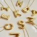 2025 New Arrivals Vinage Sainless Seel Balloon Bubble Chunky Leer Necklace for Women Gold Plaed Iniial Necklaces Collar Jewelry_ipsvogv.com