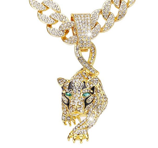 Chain Necklaces Hot Selling Grassland Animal Leopard Pendant Jewelry Hip Hop Personality Cool Leopard Pendant Jewelry_ipsvogv.com