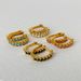 Fashionable Niche INS Retro Coral Diamond Colored Zircon Choop Ear_ipsvogv.com
