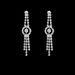 Bridal Rhinestone Jewelry Set - Claw Chain Necklace & Earrings In Electroplated Silver (Wedding Accessories For Women)_ipsvogv.com