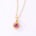 summer New S925 Silver Candy Colored Gem Pendant Female Gold Plated Diamond Fashion Clavicle Chain Light Luxury_ipsvogv.com