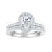 Sanjie Waterdrop Zircon Electroplated White Gold Women's Wedding Ring_ipsvogv.com