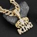 Hip Hop KING Crown Pendant Cuban Chain Letter Eco-friendly Alloy Men's Headwear Necklace_ipsvogv.com