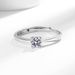 tikto Kwai Live Broadcast Hot Sale Classic Four Prongs 50 Points Imitated Mo Sang Stone For Women's Wedding Ring_ipsvogv.com