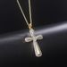Men’s Jewelry Set Fashion Zircon Inlaid Two Color Electroplated Necklace Accessories_ipsvogv.com
