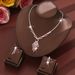 Women’s Jewelry Set Fashion Rhinestone Necklace Earrings Two Piece Set Fashionable Bridal Suit Dress Accessories_ipsvogv.com