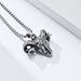 Retro style Satan goat head titanium steel necklace niche personality five pointed star devil goat pendant_ipsvogv.com