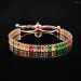 Strand 2024 Arrival Colorful 4mm Rose Gold Sier Color Tennis Bracelet Adjustable For Women Party Gift Jewelry Wholesale_ipsvogv.com