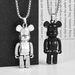 the Same Type Of Four Limbs Movable Violent Bear Men's Necklace Lovers Hip Hop Personality Long Sweater Chain_ipsvogv.com