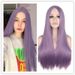 hot selling QQXCAIW Long Straight Middle Part Wig Black White Pink Orange Purple Gray Heat Resistant Synthetic Hair Wigs For Women_ipsvogv.com