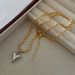 Blogger's Light Luxury Niche Design, Gold Silver Color Titanium Steel Heart Rice Bead Necklace, Women's Collarbone_ipsvogv.com