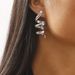 E12199 alloy spiral personalized earrings, fashionable and minimalist design, geometric line earrings_ipsvogv.com