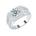 3 Carat Moissanite Men's Ring Silver Diamond Ring Men's Marriage Proposal Wedding Diamond Ring Flash Diamond_ipsvogv.com