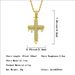 Hot selling new men's necklace with diamond inlaid three-dimensional water droplet shaped cross accessory pendant_ipsvogv.com