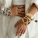 bracelet ins style geometric line bracelet female niche design exaggerated wide bracelet jewelry_ipsvogv.com
