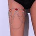 jewelry chain wave multi-layer love leg chain Ruby Diamond body chain_ipsvogv.com
