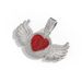 Hip Hop Rap Trendy Creative Pink Angel Wing Pendant Red Diamond Love Men's Necklace_ipsvogv.com