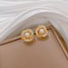 【 Titanium Steel 】 Necklace Earring Light Luxury Full Diamond Pearl Flower Personalized Temperament Banquet Earrings Set_ipsvogv.com