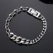 Men's Personalized Splicing Bracelet Ins Hip Hop Trendy Brand Titanium Steel Couple Bracelet Personalized Versatile Cuban Bracelet_ipsvogv.com
