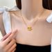 Full Body 【 Titanium Steel 】 Love Circle Ring Minimalist Gold Necklace In The Furnace For Women's Ins Mesh Red 【 】_ipsvogv.com